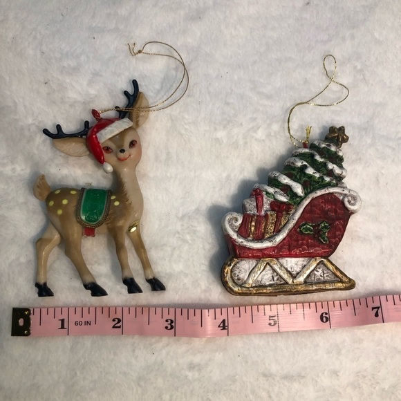 Set of 4 Plastic Christmas Ornaments - Picture 7 of 8